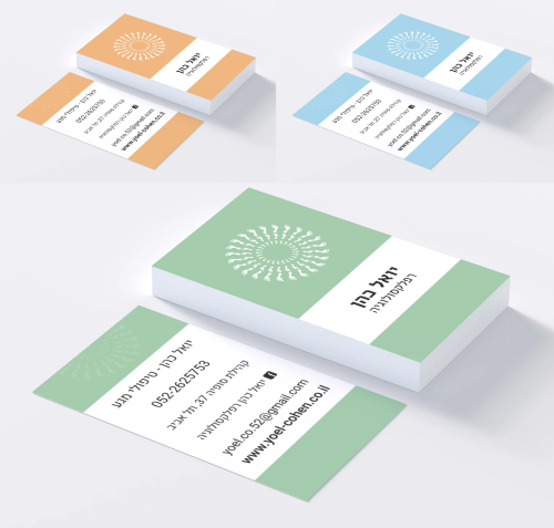 עיצוב כרטיסי ביקור מגוונים